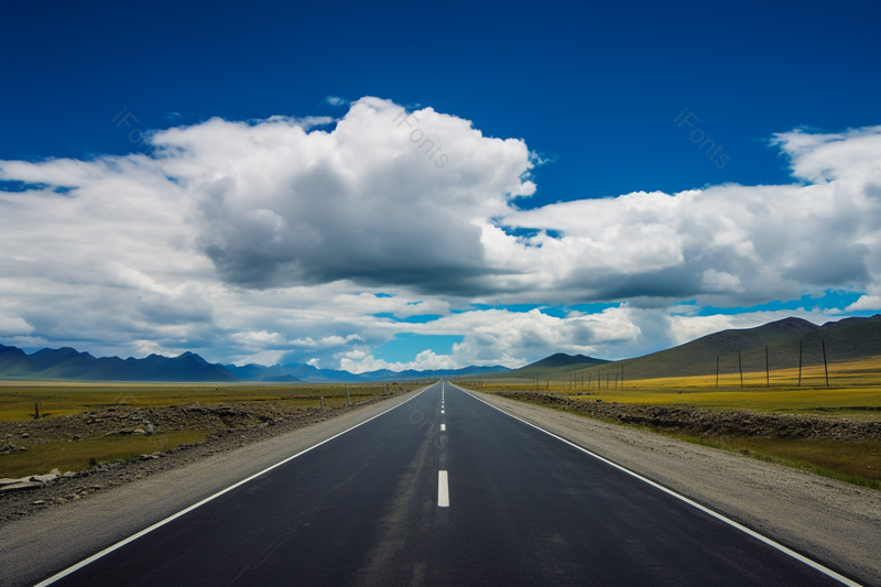 青藏高原上的公路,高清,摄影图,摄影图片,图片大全,摄影图免费下载